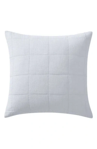 Calvin Klein Solid Quilted Cotton Gauze Pillow Sham In Gray
