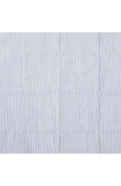 Calvin Klein Solid Quilted Cotton Gauze Pillow Sham In Gray