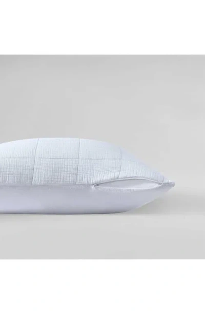 Calvin Klein Solid Quilted Cotton Gauze Pillow Sham In Gray