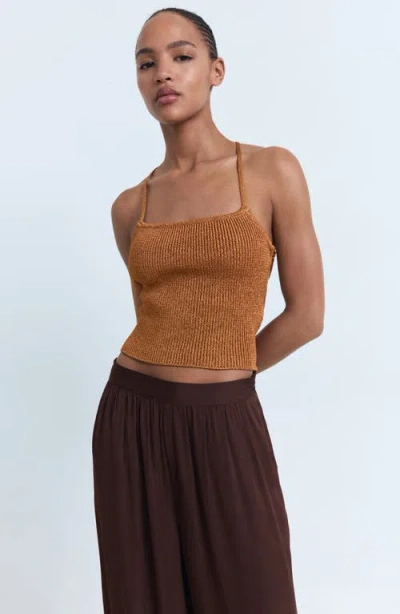 Mango Balloon Trousers With Bows Chocolate In Brown