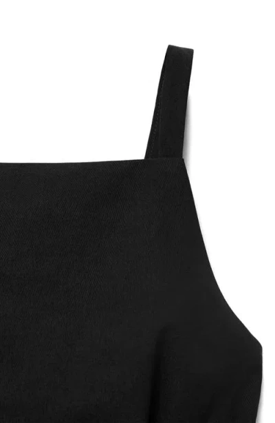 Mango Bow Back Crop Camisole In Black