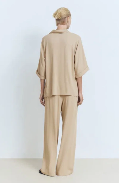 Mango Women's Elastic Waist Straight-fit Pants In Neutral