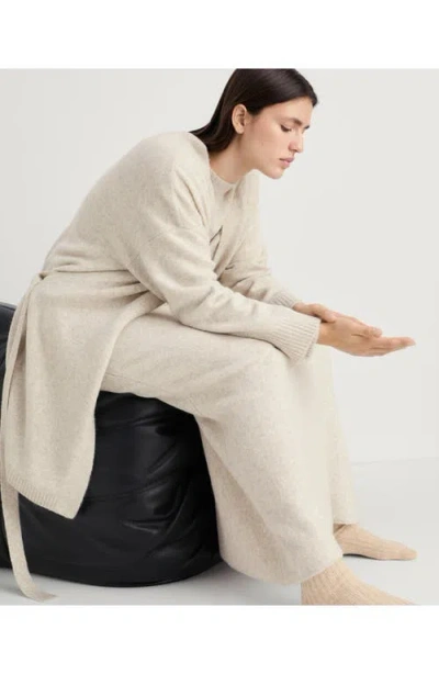 Mango Tie Front Longline Cardigan In Neutral