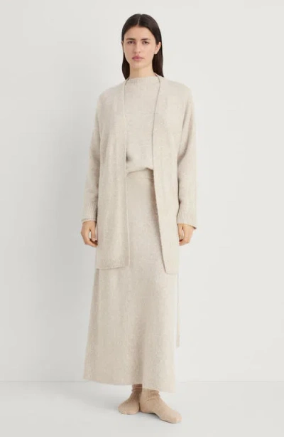 Mango Tie Front Longline Cardigan In Neutral