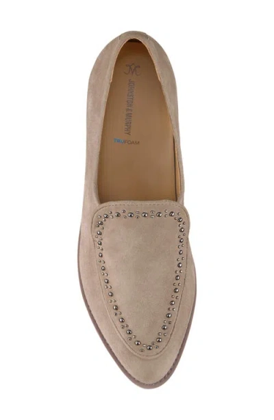 Johnston & Murphy Ulyssa Studded Platform Loafer In Brown