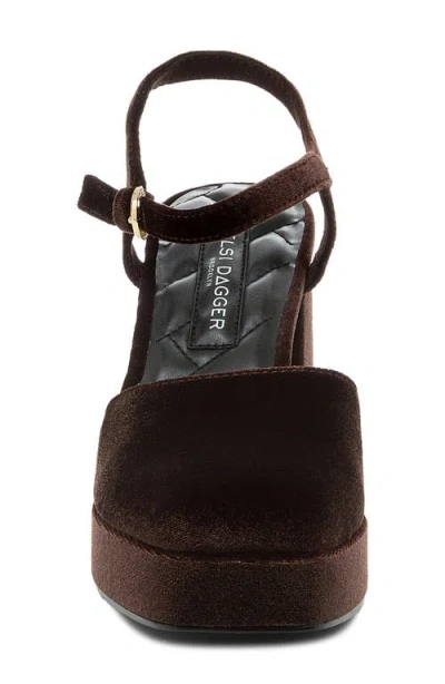 Kelsi Dagger Brooklyn Edna Ankle Strap Platform Pump In Brown