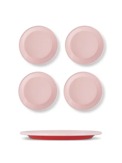 Elifle Two Tone Enamel Dinner Plate In Pink