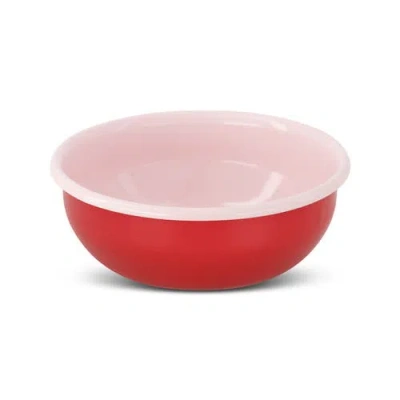 Elifle Two Tone Enamel Cereal Bowl In Red