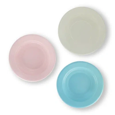 Elifle Two Tone Enamel Dinner Bowl In Blue