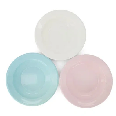 Elifle Two Tone Enamel Dinner Bowl In Blue