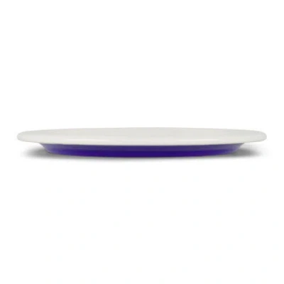 Elifle Two Tone Enamel Dinner Plate In Gray