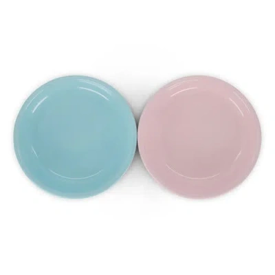 Elifle Two Tone Enamel Side Plate In Pink