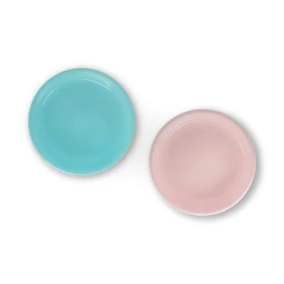 Elifle Two Tone Enamel Side Plate In Blue