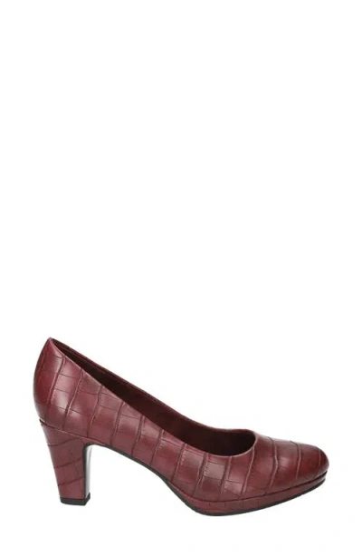 Easy Street Women's Equinox Platform Slip-on Pumps In Red