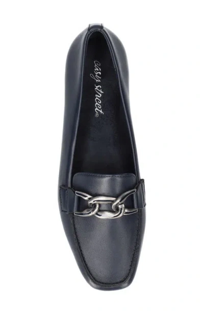 Easy Street Femi Womens Moc Closed Toe Slip-on Shoe In Blue