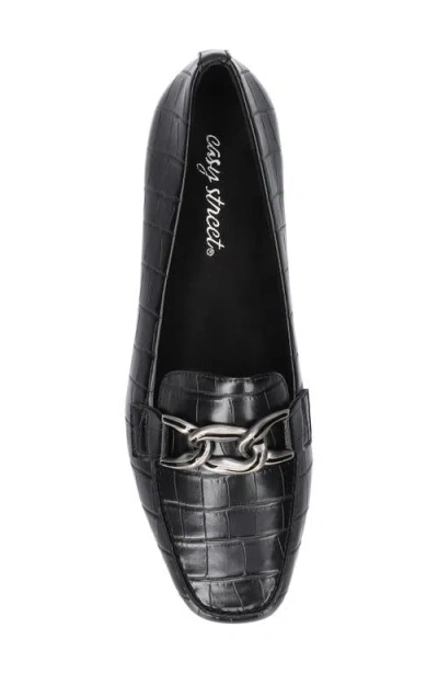 Easy Street Women's Femi Square-toe Slip-on Flats In Black