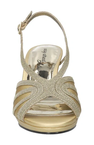 Easy Street Womens Starlight Heeled Sandals In Gold