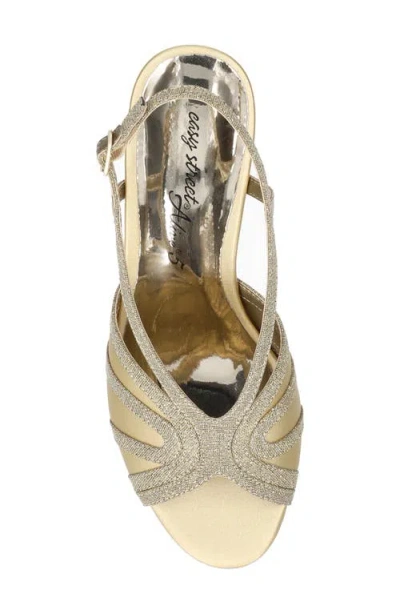 Easy Street Womens Starlight Heeled Sandals In Gold