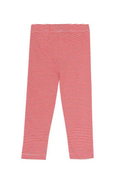 Lilly And Sid Lilly & Sid Strawberry And Stripe Print Leggings -2 Pack In Multi