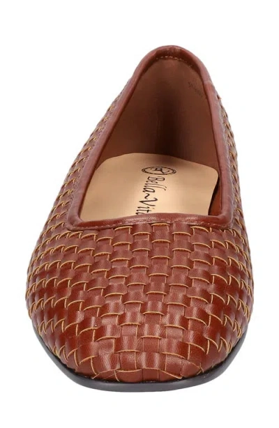 Bella Vita Women's Kimiko Square Toe Flats In Brown