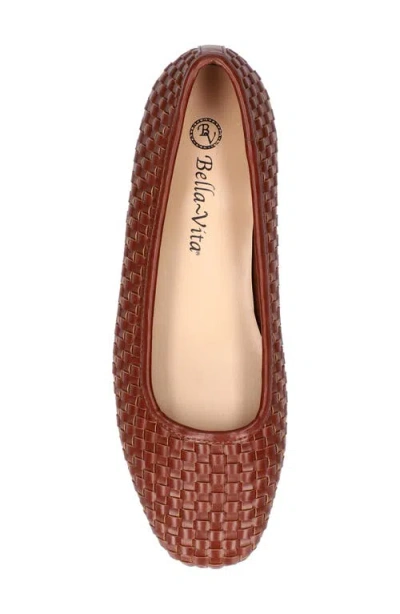 Bella Vita Women's Kimiko Square Toe Flats In Brown