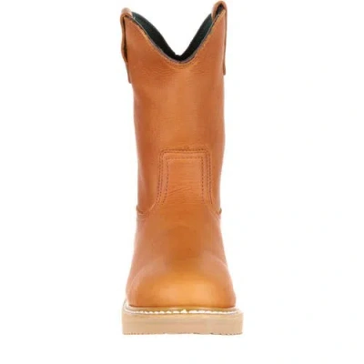 Georgia Boot Wedge Steel Toe Pull On Work Boot In Brown