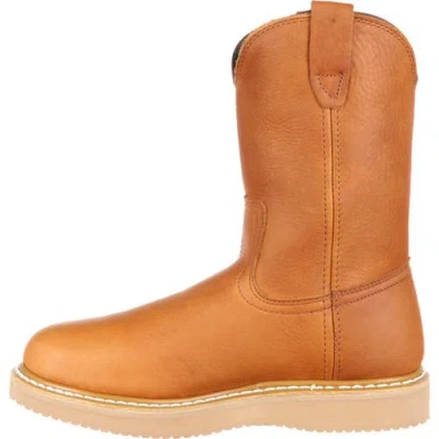 Georgia Boot Wedge Steel Toe Pull On Work Boot In Brown