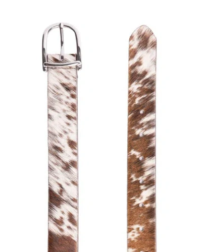 Black Suede Studio Frame Belt In Brown