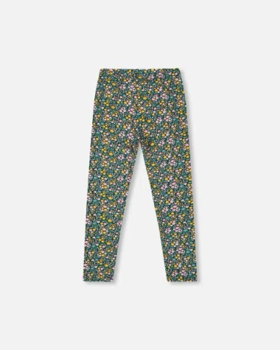 Deux Par Deux Leggings With Flower In Neutral