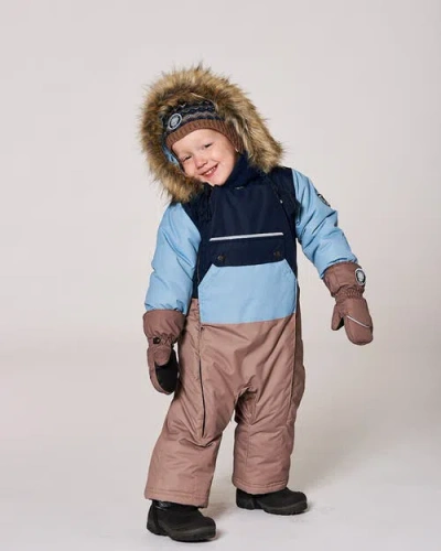Deux Par Deux One-piece Play Snowsuit Designed For Car Seat In Multi