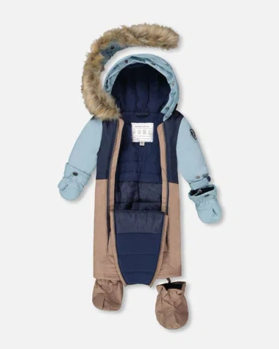 Deux Par Deux One-piece Play Snowsuit Designed For Car Seat In Multi