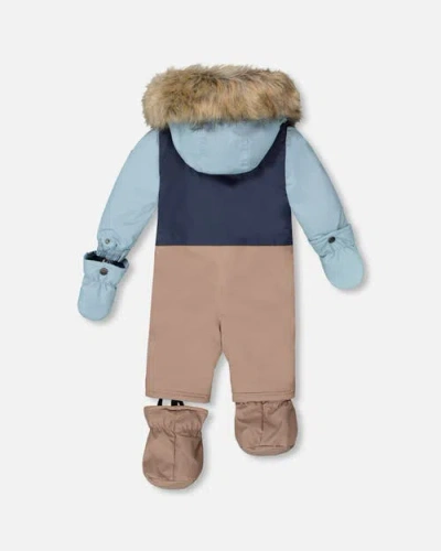 Deux Par Deux One-piece Play Snowsuit Designed For Car Seat In Multi