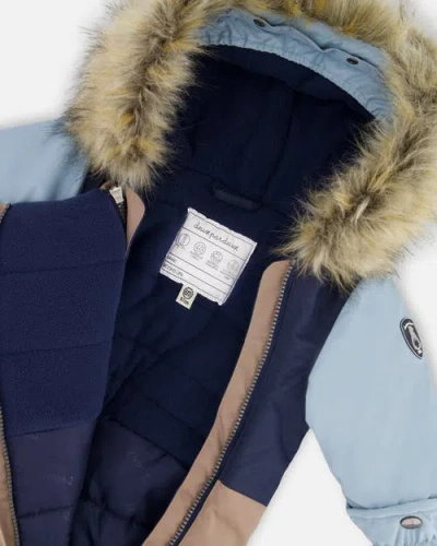 Deux Par Deux One-piece Play Snowsuit Designed For Car Seat In Multi