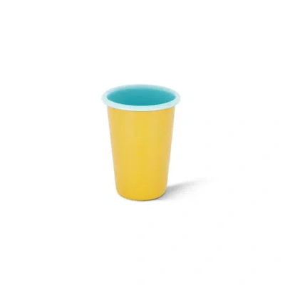 Elifle Two Tone Large Enamel Tumbler In Yellow