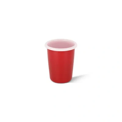 Elifle Small Two Tone Enamel Tumbler In Red