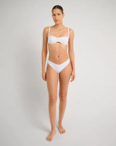 Onia Micro Polka Dot Chiara Bikini Bottom In White