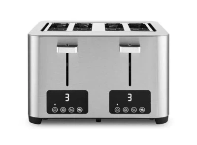Salton Digital 4 Slice Toaster Stainless Steel In Metallic