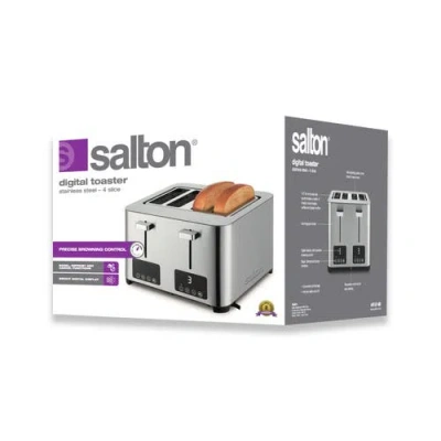 Salton Digital 4 Slice Toaster Stainless Steel In Metallic