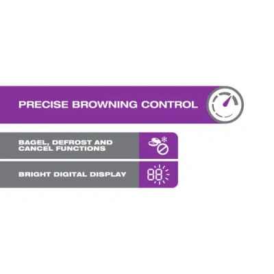 Salton Digital 4 Slice Toaster Stainless Steel In Metallic