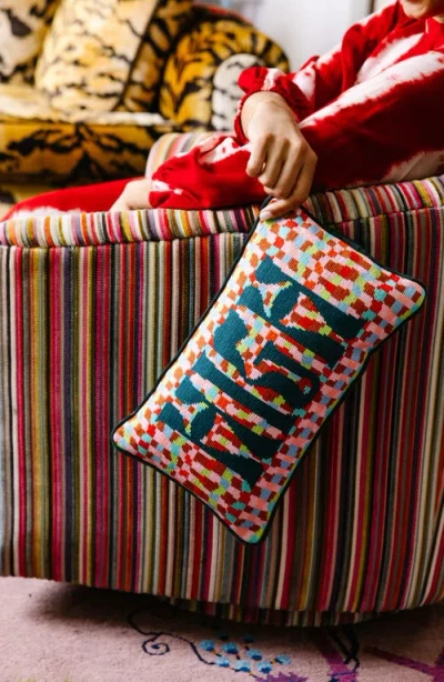 Furbish Needlepoint Pillow In Multi