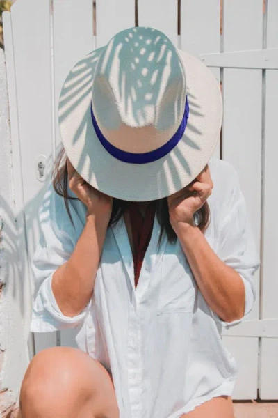 Lastelier Panama Blue Straw Hat In Blue