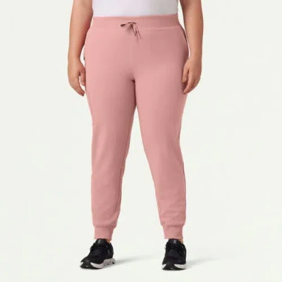 Jaanuu 6-pocket Slim Mid-rise Scrub Jogger In Pink