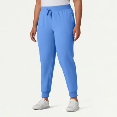 Jaanuu 6-pocket Slim Mid-rise Scrub Jogger In Blue