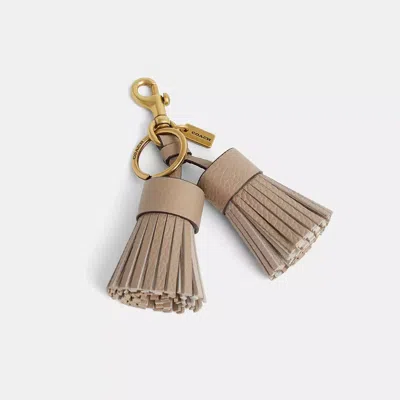 Coach Remade Colorblock Tassel Bag Charm In Multi
