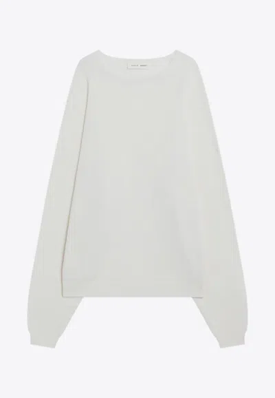 Essentials Waffle Knit Sweater In White