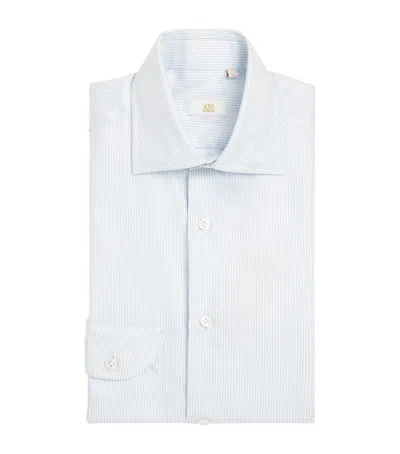 100hands Cotton Melange Stripe Shirt In White
