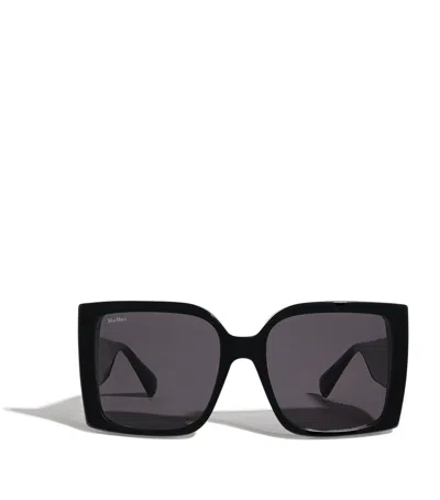 Max Mara Acetate Oversized Square Sunglasses In Black