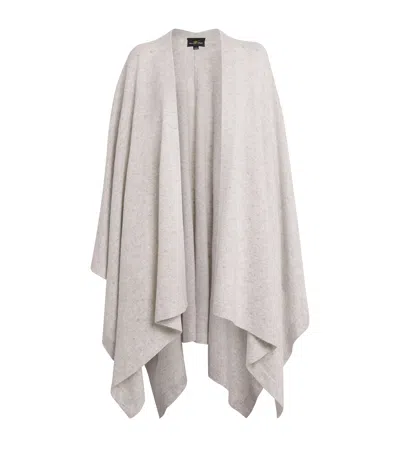 William Sharp Cashmere Oversized Luxe Scatter Cape In Gray