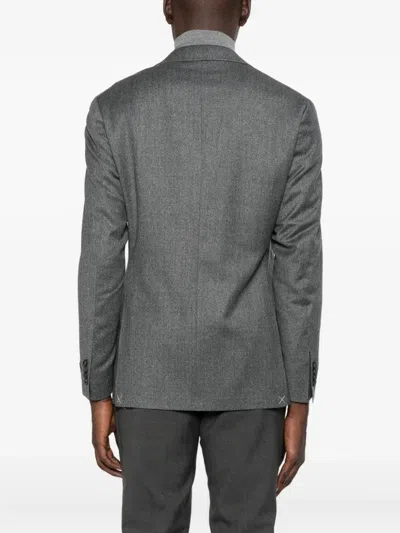 Canali Two-button Blazer In Gray