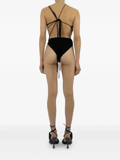 Ottolinger Cutout Multi-strap Swimsuit In Black